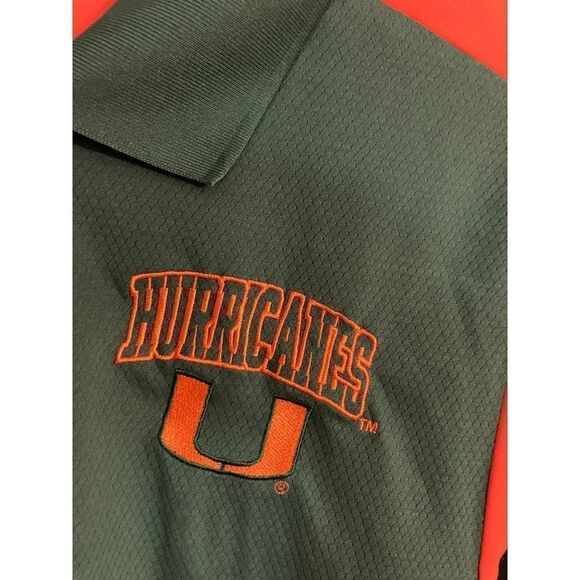 KNIGHTS APPAREL NCAA Miami Hurricanes College Football Polo Shirt Men's X-Large - Picture 3 of 9